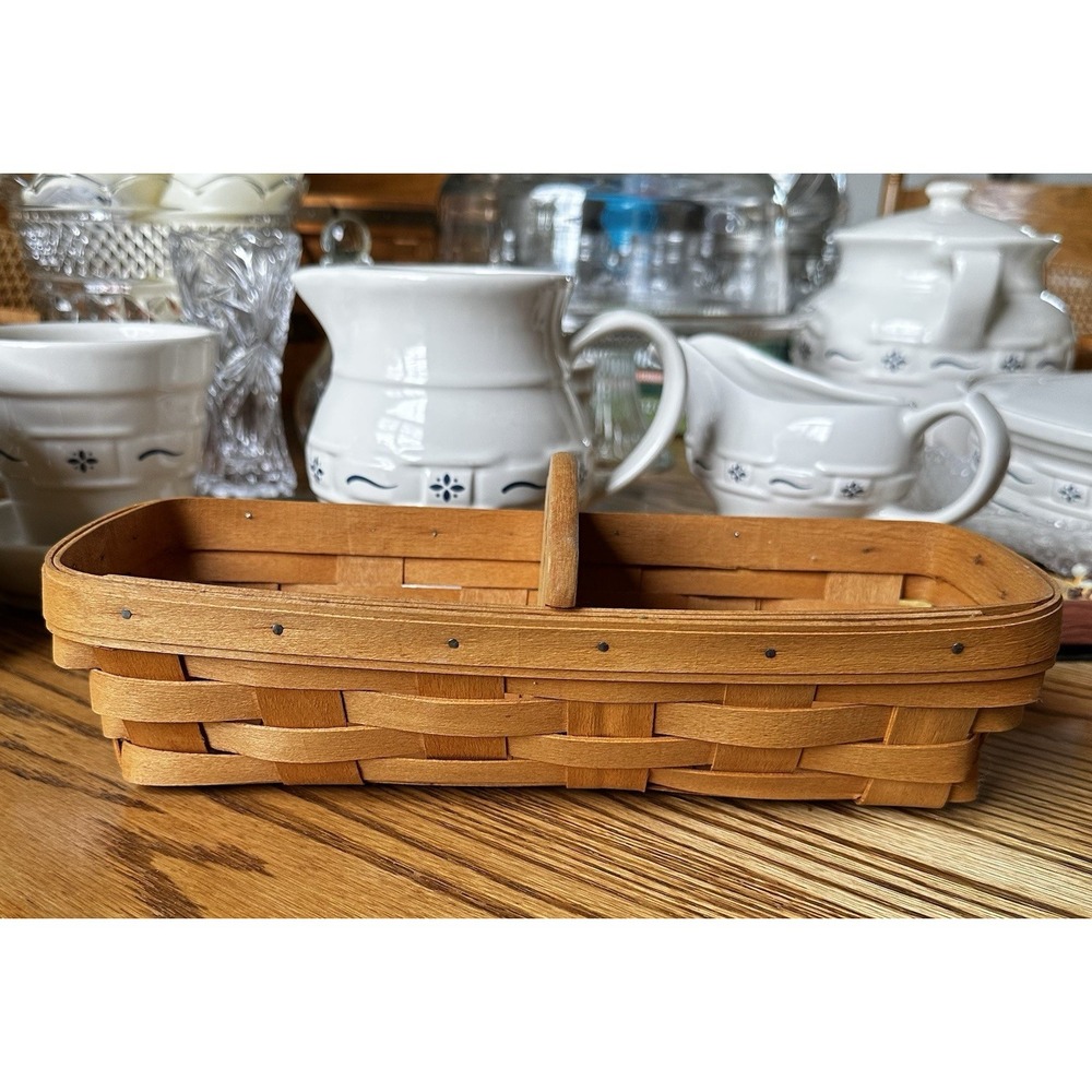 Longaberger 1995 Cracker Basket With Wooden Divider‎